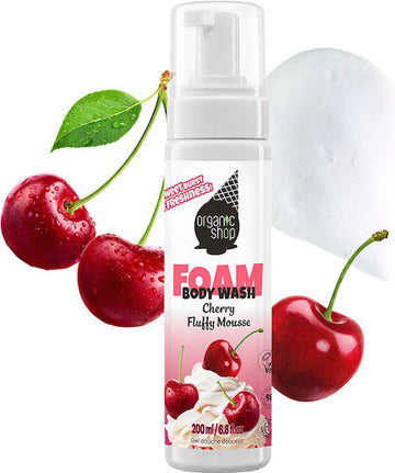 Natura Siberica Organic Shop Ice Cream Foam Body Wash Cherry Fluffy Mousse 200ml